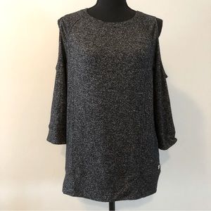 Women’s Calvin Klein Performance Stretch Gray Cold shoulder top size S